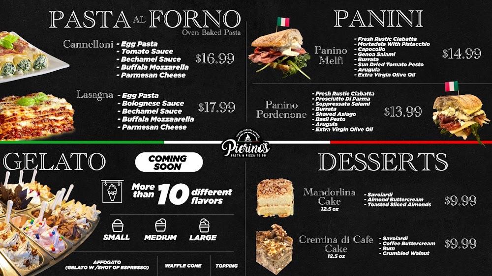 Pierino's Pasta & Pizza To Go Menu image 1